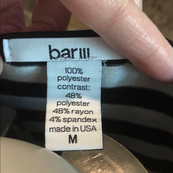 Bar III Mixed Media Sleeveless Top Medium - Picture 4 of 5